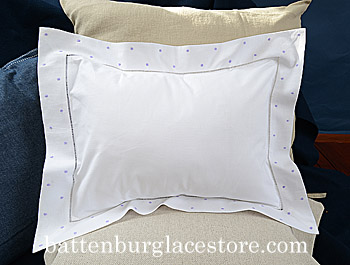Pillow Sham. Swiss Polka dot. Sweet Lavender color dot.12x16 - Click Image to Close